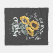 Zonnebloemen en vlinderbloemigen Grafisch Fleece Deken (Voorkant (Horizontaal))
