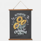 Zonnebloemen en vlinderbloemigen Grafisch Hangend Wandkleed (Voorkant)