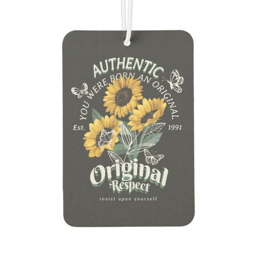 Zonnebloemen en vlinderbloemigen Grafisch Luchtverfrisser (Achterkant)