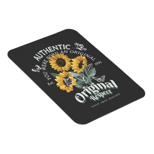 Zonnebloemen en vlinderbloemigen Grafisch Magneet (Rechterzijde)