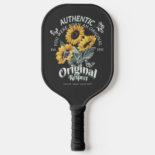Zonnebloemen en vlinderbloemigen Grafisch Pickleball Paddle (Voorkant)