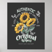 Zonnebloemen en vlinderbloemigen Grafisch Poster (Voorkant)