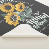 Zonnebloemen en vlinderbloemigen Grafisch Sherpa Deken (3/4)