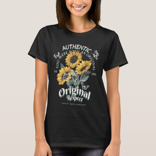 Zonnebloemen en vlinderbloemigen Grafisch T-shirt (Voorkant)