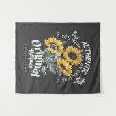 Zonnebloemen en vlinderbloemigen Grafisch Wandkleed (Voorkant (horizontaal))