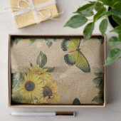 Zonnebloemen en vlinderbloemigen ontkoppelen tissuepapier (Geschenk)