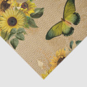 Zonnebloemen en vlinderbloemigen ontkoppelen tissuepapier (Detail)