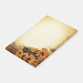 Zonnebloemen en vlinderbloemigen post-it® notes (Schuin)