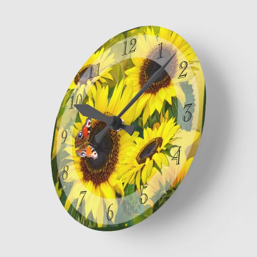 Zonnebloemen en vlinderbloemigen ronde klok (Hoek)