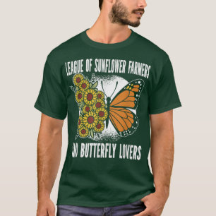 Zonnebloemen en vlinderbloemigen t-shirt
