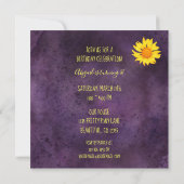 Zonnebloemen en vlinders, Birthday Invite Kaart (Achterkant)