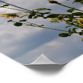 Zonnebloemen en wolken Bijbelvers Art Poster (Hoek)