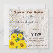 Zonnebloemen en zeeduivel save the date (Voorkant)
