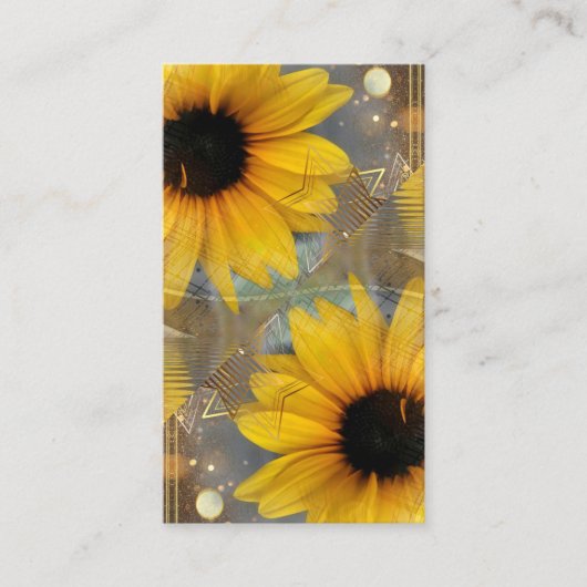 Zonnebloemen en zeep visitekaartje (Voorkant)