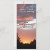 ZONNEBLOEMEN EN ZOMER ZONSONDERGANG RUSTIEKE TROUW KAART (Achterkant)