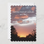 ZONNEBLOEMEN EN ZOMER ZONSONDERGANG RUSTIEKE TROUW KAART (Achterkant)