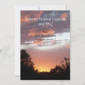 ZONNEBLOEMEN EN ZOMER ZONSONDERGANG RUSTIEKE TROUW KAART (Achterkant)