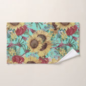  zonnebloemen en zomertropische wilde bloemen bad handdoek (Handdoek)