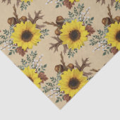 Zonnebloemen en zurenbomen op de tan-ontkoppeling tissuepapier (Detail)