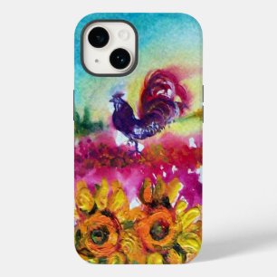ZONNEBLOEMEN EN ZWARTE HAAN iPhone 14 HOESJE
