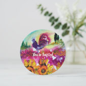 ZONNEBLOEMEN EN ZWARTE HAAN Landelijke Landschap Kaart (Staand voorkant)