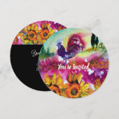 ZONNEBLOEMEN EN ZWARTE HAAN Landelijke Landschap Kaart (Voorkant / Achterkant)