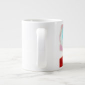 Zonnebloemen en zwarte kat grote koffiekop (Achterkant)