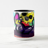 Zonnebloemen en zwarte kat mok (Midden)