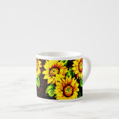 Zonnebloemen Espresso Kop (Voorkant rechts)