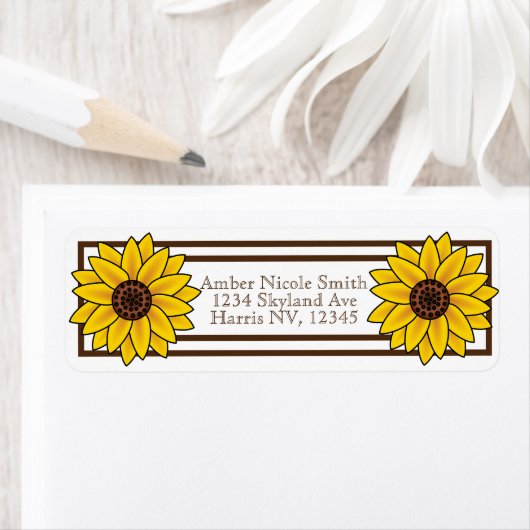 Zonnebloemen Etiket (Insitu)