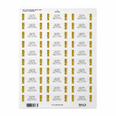 Zonnebloemen Etiket (Full Sheet)