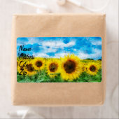 Zonnebloemen Etiket (Insitu)