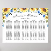 Zonnebloemen Eucalyptus 10 Tabellen ZITPLAATS Poster (Voorkant)