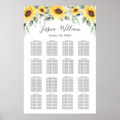 Zonnebloemen Eucalyptus 16 Tabellen ZITPLAATS Poster (Voorkant)