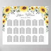 Zonnebloemen Eucalyptus 18 Tafels ZETKAART Poster (Voorkant)