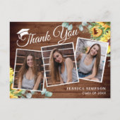 Zonnebloemen Eucalyptus 3 FOTO-Afstuderen Dank u w Briefkaart (Voorkant)