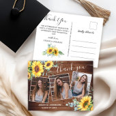 Zonnebloemen Eucalyptus 3 FOTO-Afstuderen Dank u w Briefkaart