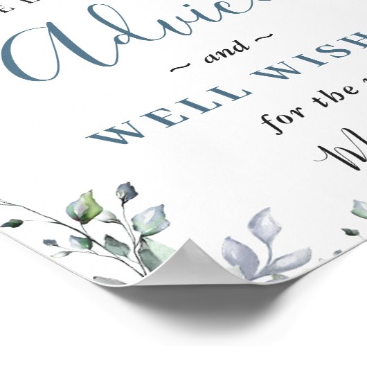 Zonnebloemen Eucalyptus Advice & Wishes Weddenscha Poster (Hoek)