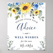 Zonnebloemen Eucalyptus Advice & Wishes Weddenscha Poster (Voorkant)