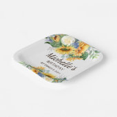 Zonnebloemen Eucalyptus Birthday Papieren Bordje (Gebogen)