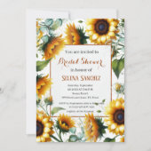 Zonnebloemen Eucalyptus Bloemenbruid Vrijgezellenf Kaart (Voorkant)