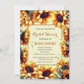 Zonnebloemen Eucalyptus Bloemenbruid Vrijgezellenf Kaart (Voorkant)