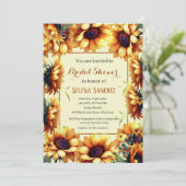 Zonnebloemen Eucalyptus Bloemenbruid Vrijgezellenf Kaart (Staand voorkant)