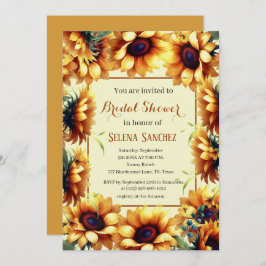 Zonnebloemen Eucalyptus Bloemenbruid Vrijgezellenf Kaart