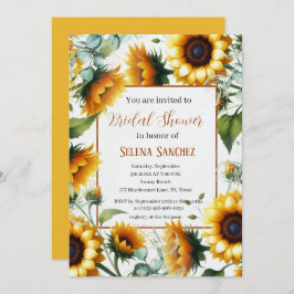 Zonnebloemen Eucalyptus Bloemenbruid Vrijgezellenf Kaart