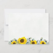 Zonnebloemen Eucalyptus Briefpapier Hommels Notitiekaartje (Achterkant)