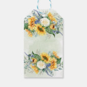 Zonnebloemen Eucalyptus Bruidsborrel Bedankt Cadeaulabel (Achterkant)