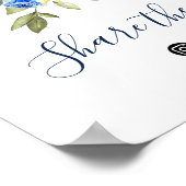 Zonnebloemen Eucalyptus Deel het Liefde Weddenscha Poster (Hoek)