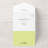 Zonnebloemen Eucalyptus Elegant Floral Wedding RSV All In One Uitnodiging (Buitenkant)