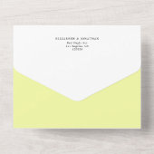 Zonnebloemen Eucalyptus Elegant Floral Wedding RSV All In One Uitnodiging (Achterkant)